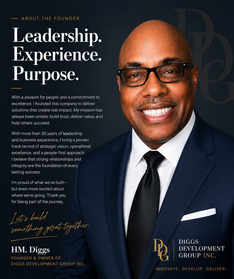 HM. Diggs, Founder and Owner of Diggs Development Group Inc.